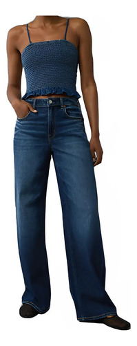 Jeans American Eagle Tiro Alto Holgado Stretch Drapeado | Envío gratis