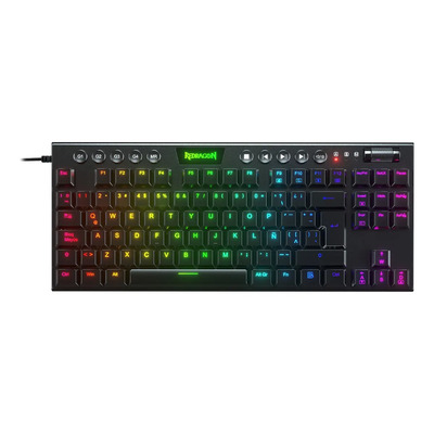 Teclado Mecánico Gamer Redragon Horus K622rgb,tkl Red Switch Color del teclado Negro Idioma Español Latinoamérica | Meses sin interés