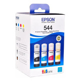 Pack Tintas Epson T544 Original 4 Colores Negro + Colores