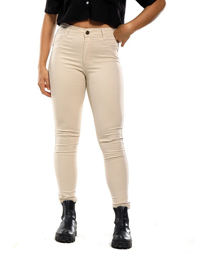 Calça Jeans Feminina Skinny Com Lycra Cintura Alta