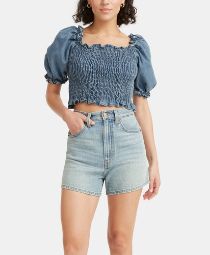 Levi's® Rey Smocked Short Sleeve Blouse A1881-0002