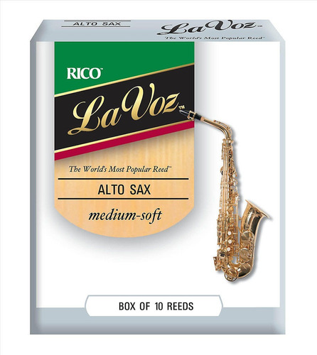 Pack De Cañas Rico La Voz Rjc10ms Saxo Alto Medium Soft X10