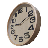 Relógio De Parede Silencioso Madeira Clara 31 Cm Herweg 4600