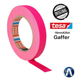 Fita Tecido Gaffer Tape Tesa 18mm X 25m Rosa Fluorescente