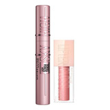 Kit Maybelline Mascara Sky + Brillo Lifter Gloss Para Labios