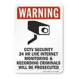 Letrero De Aluminio Leyenda Advertencia: Cctv Security