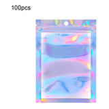 Juego De 100 Bolsas De Almacenamiento Holográficas Transpare