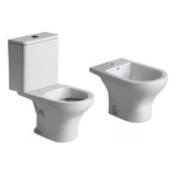 Juego Ferrum Veneto Inodoro Largo Dep Dual Bidet 3 Ag S/tapa