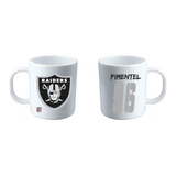 Taza Blanca De Raiders Personalizada Nfl