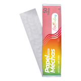  Papel Para Mechas Multicolors Vermelho 11x47cm 50 Fls