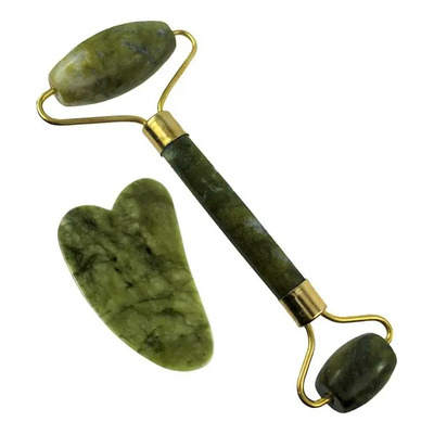Rodillo Jade Guasha Masaje Facial Roller Antienvejecimiento Tipo de piel Mixta | MercadoLibre