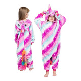 Pijama Unicornio Polar Invierno Para Niña Enterito Disfraz