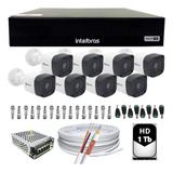 Kit 8 Câmeras De Segurança Full Hd + Dvr Intelbras 8 Canais