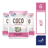 Kit Com 6 Lava Roupa Pó Coco Roupas Delicadas Casa Km 400g