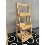 Organizador Escalera Exhibidor 3 Estantes 1m X 40cm Madera A