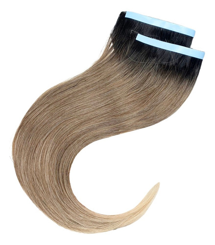 Mega Hair Adesivo Cabelo Orgânico Liso 60 Cm 4 Tiras 