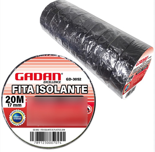 Fita Isolante Anti Chama Isoflex 17mm X 20m C/ 10 Unidades