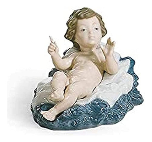 Lladró Figura Del Belén Del Niño Jesús. Figura De Porcelana