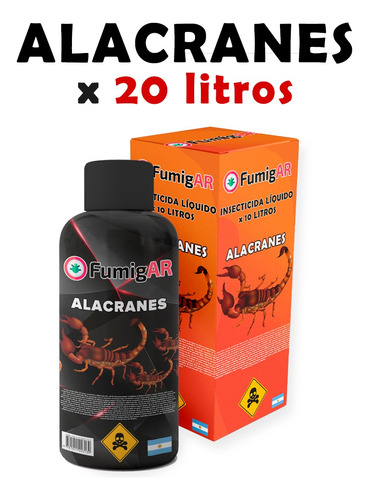 Insecticida Veneno Para Alacranes Mata Liquido X20 Litros