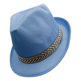 Sombrero Tanguero Pastel X 1 Gorro Guapo Panama Cowboy Color Celeste