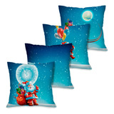 Kit 4 Capas De Almofada 45x45 Decorativas Natal Noel Dcorô