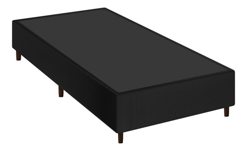 Base Cama Box Solteiro Pollare 88x188cm Corano Preto