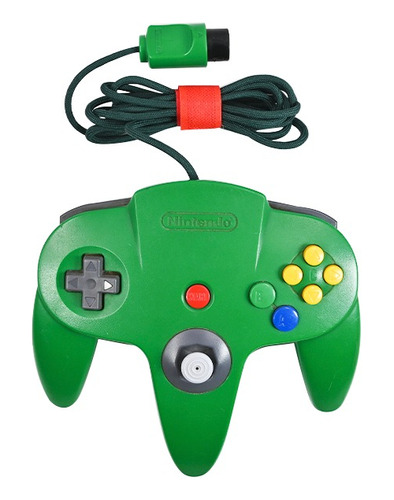 Control Verde Paracord Verde Para Nintendo 64 Original