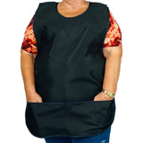 Avental Bata Gg, Plus Size, Maior Lanchonete, Restaurante, Cor Preto