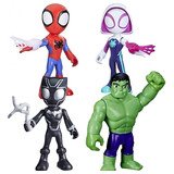 Kit Boneco Ghost +hulk + Homem Aranha E Pantera Negra 22cm