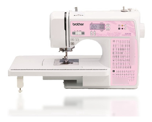 Máquina De Coser Recta Brother Sq9100 Blanca Y Rosa