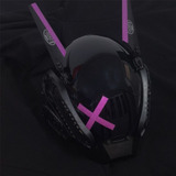 Casco Cyberpunk Mask Cross Black Gótico Con Caballero Morado