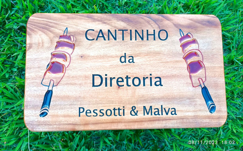 Placa Personalizada Cantinho Do Churrasco Decoração 