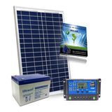 Panel 20 Watt Regulador 10 A Bateria 12 Amper Kit Solar Casa