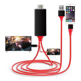 Cable Para iPhone iPad Lightning A Hdmi 2metros Hd 1080p