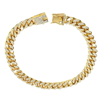 Collar De Oro Para Perro Con Cristales