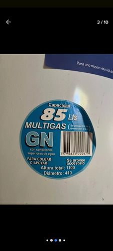 Termotanque Multigas 85l