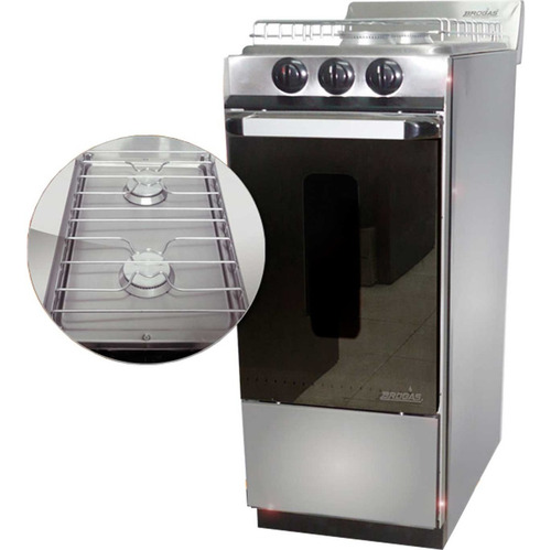 Cocina 2 Hornallas Brogas 1130 Acero Inox Gas Natural