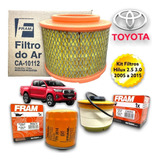 Kit 3 Filtros Toyota Hilux 2.5 3.0 Aceite Aire Y Gasoil Fram
