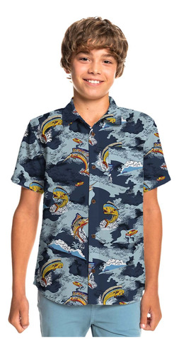 Camisa Rusty Mc Mahi Fish Junior 