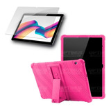 Vidrio Y Estuche Silicona Tablet Mediapad Para Huawei T5-10 