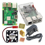 Raspberry Pi3 B Plus Case Ventilador Fuente Disipadores Kit