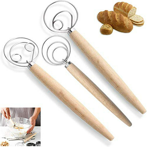 Batidor Danés De Acero Inoxidable Para Repostería, Pack De 3