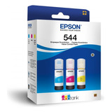 Tinta Epson T544 Pack 3 Colores Cian Magenta Amarillo