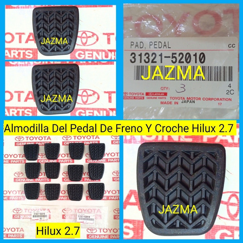 Goma O Almohadilla Pedal De Freno Y Croche Hilux 2.7 Orig Foto 3