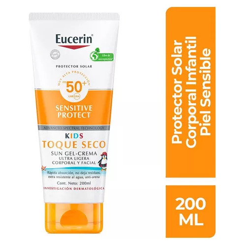 Eucerin Sun Kids Protet Solar Toque Seco Gel Fps50 200ml