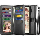 Funda Para Samsung Galaxy Note 8, Negro/billetera/correa