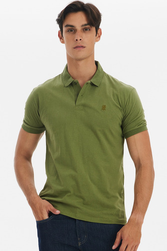 Polo Masculina Meia Malha Polo Wear Verde Escuro