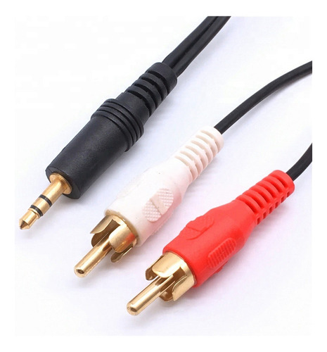 Cable Mini Plug 3,5mm A 2 Rca 3mts P/ Audio Parlantes Mp3