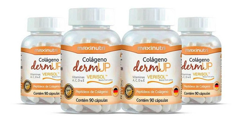 Kit 04 Colageno Dermup Verisol Vit A C D E 90 Caps Maxinutri