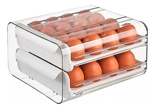  Canasta Porta Huevos Organizador X24 Con Tapa Cocina Nevera